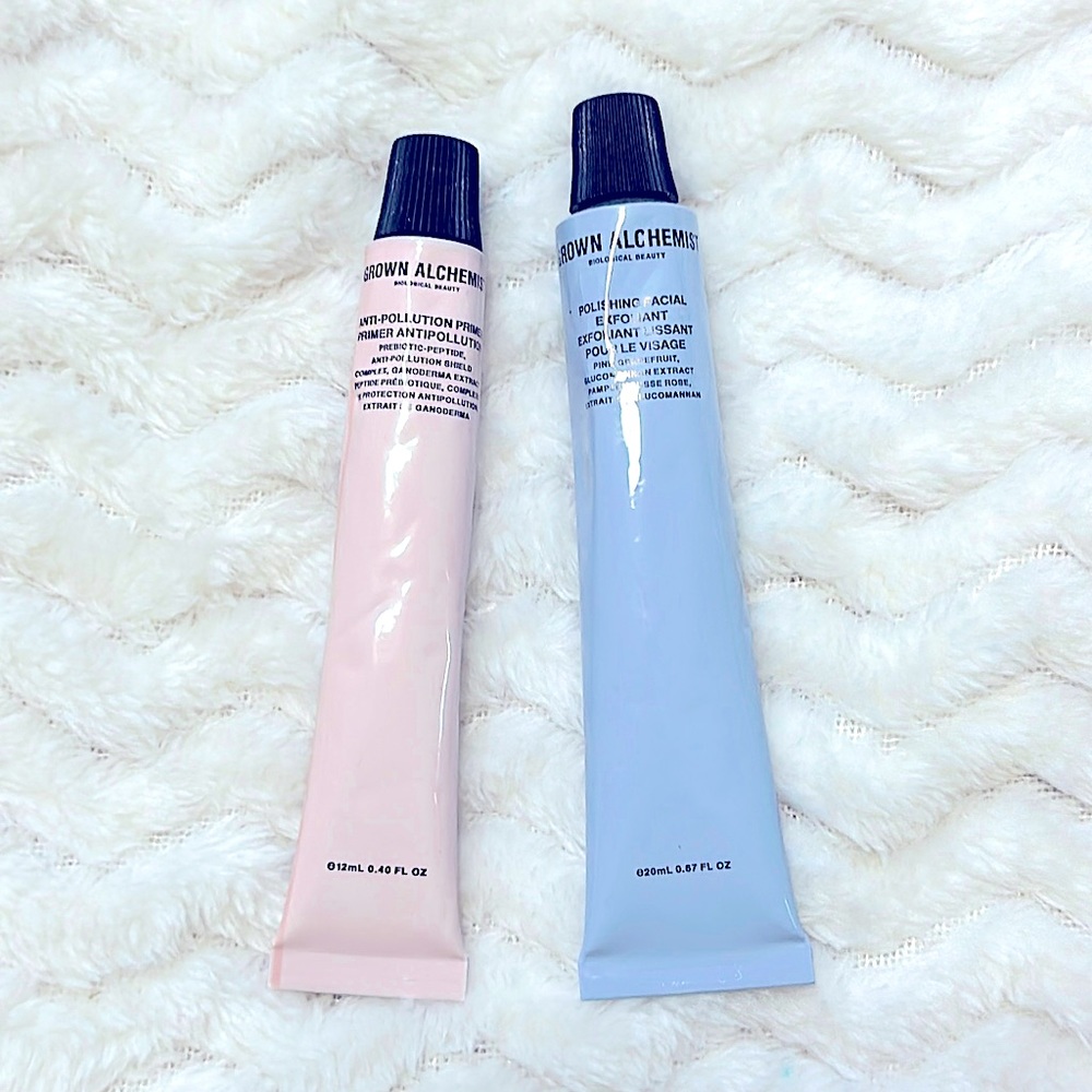 NEW: 2pc Grown Alchemist Facials: Exfoliate & Polish Deluxe Travels [12ml+20ml]